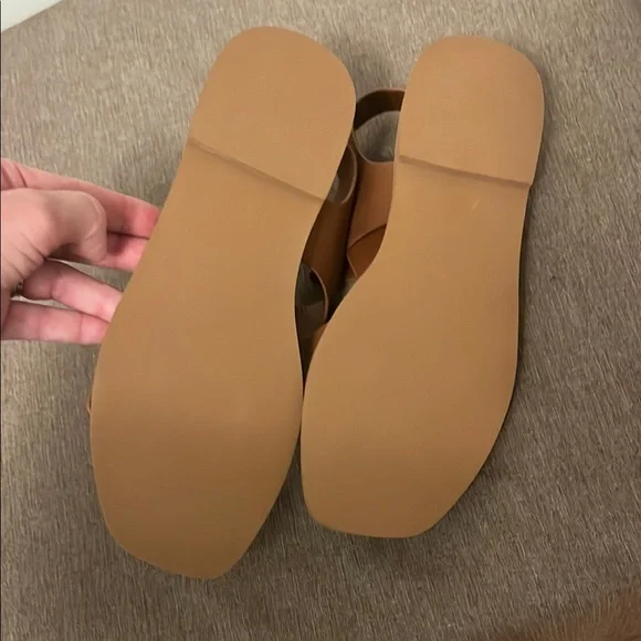 Steve Madden Brown Sandals with Gold Buckles - Picture 5 of 5